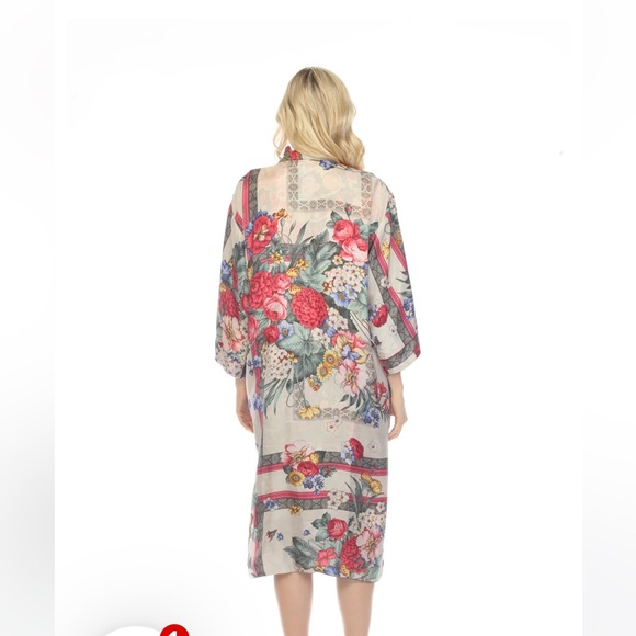 Johnny Was Fugi Brazil Flower Reversible Silk Kamono small  NWOT - Picture 10 of 10